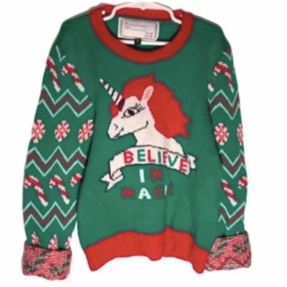With Love Derek Unicorn Christmas Sweater